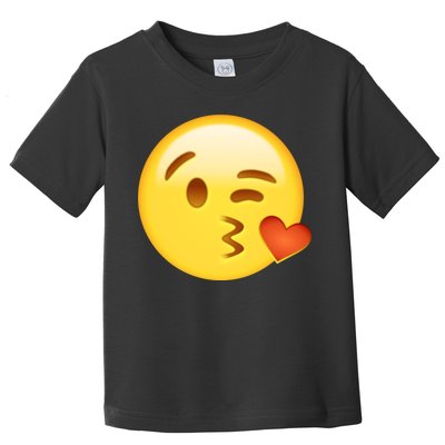 Kiss Face Emoticon Emoji Kissing Heart Toddler T-Shirt