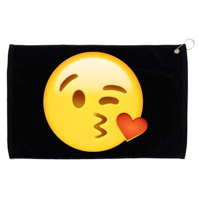 Kiss Face Emoticon Emoji Kissing Heart Grommeted Golf Towel