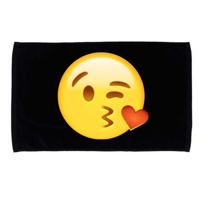 Kiss Face Emoticon Emoji Kissing Heart Microfiber Hand Towel