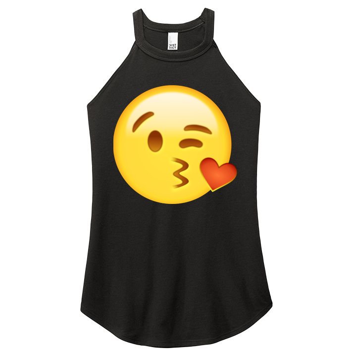 Kiss Face Emoticon Emoji Kissing Heart Women's Perfect Tri Rocker Tank