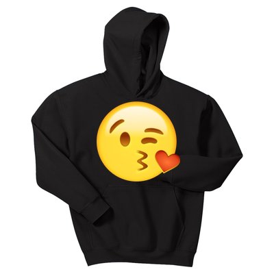 Kiss Face Emoticon Emoji Kissing Heart Kids Hoodie