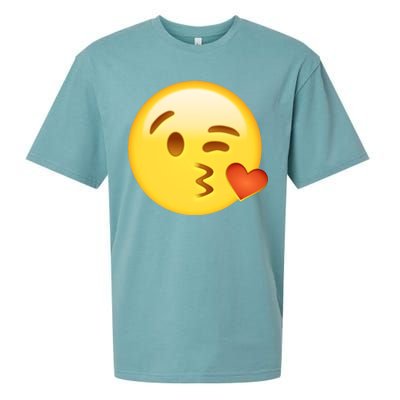 Kiss Face Emoticon Emoji Kissing Heart Sueded Cloud Jersey T-Shirt