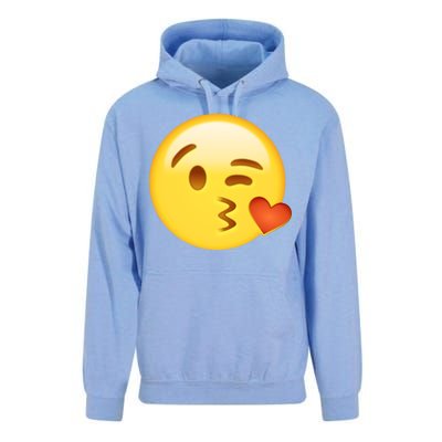 Kiss Face Emoticon Emoji Kissing Heart Unisex Surf Hoodie