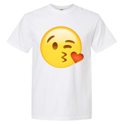 Kiss Face Emoticon Emoji Kissing Heart Garment-Dyed Heavyweight T-Shirt