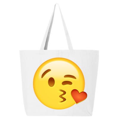 Kiss Face Emoticon Emoji Kissing Heart 25L Jumbo Tote