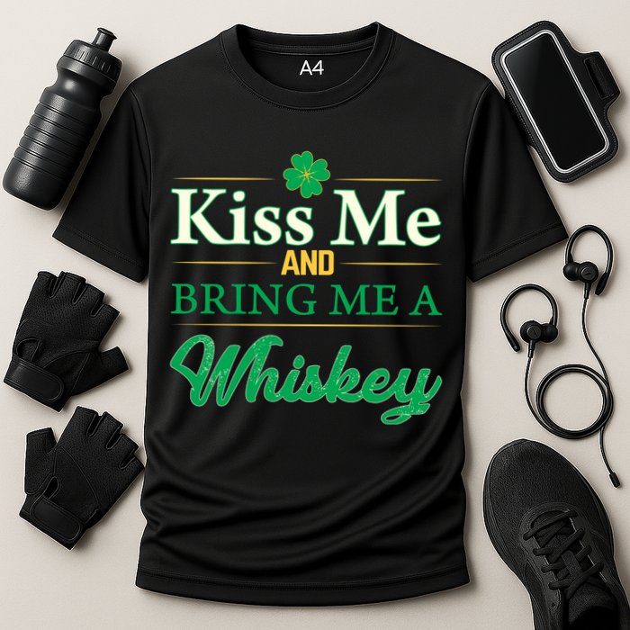 Kiss Me And Bring Me A Whiskey Cooling Performance Crew T-Shirt