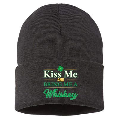 Kiss Me And Bring Me A Whiskey Sustainable Knit Beanie
