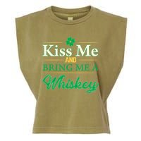 Kiss Me And Bring Me A Whiskey Garment-Dyed Women's Muscle Tee