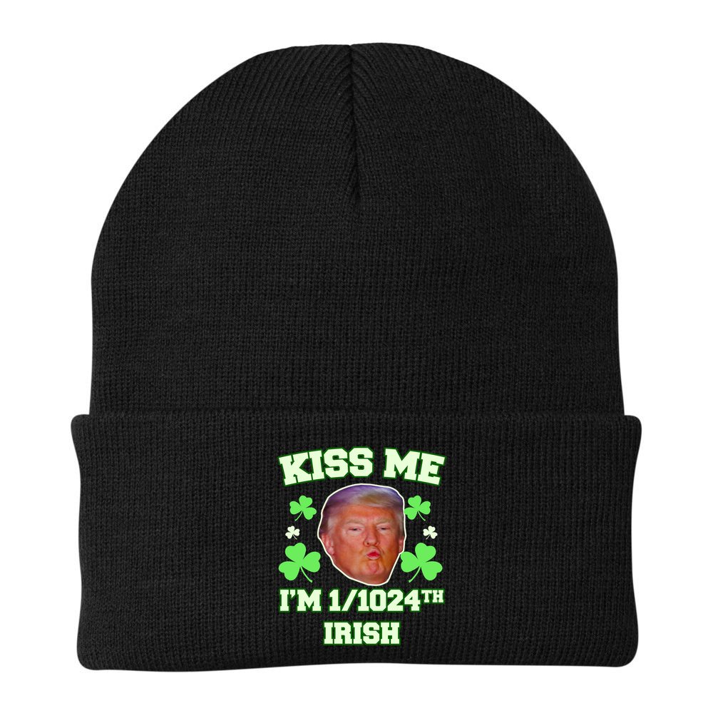 Kiss Me I'm 1/1024 Irish Trump St Patricks Day Beanie
