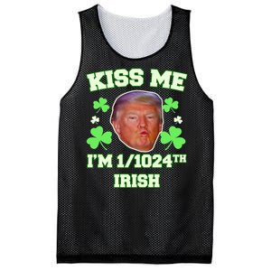 Kiss Me I'm 1/1024 Irish Trump St Patricks Day Mesh Reversible Basketball Jersey Tank