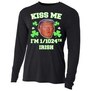 Kiss Me I'm 1/1024 Irish Trump St Patricks Day Cooling Performance Long Sleeve Crew