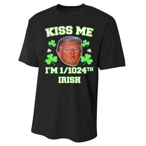 Kiss Me I'm 1/1024 Irish Trump St Patricks Day Performance Sprint T-Shirt