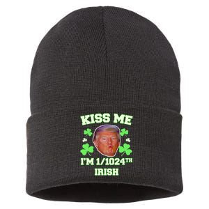 Kiss Me I'm 1/1024 Irish Trump St Patricks Day Sustainable Knit Beanie