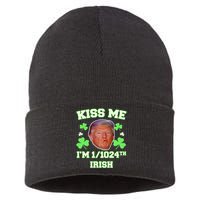 Kiss Me I'm 1/1024 Irish Trump St Patricks Day Sustainable Knit Beanie