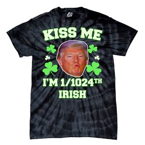 Kiss Me I'm 1/1024 Irish Trump St Patricks Day Tie-Dye T-Shirt