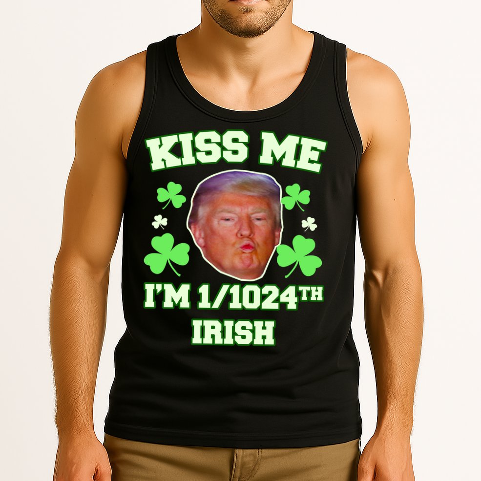 Kiss Me I'm 1/1024 Irish Trump St Patricks Day Tank Top