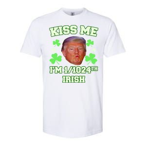 Kiss Me I'm 1/1024 Irish Trump St Patricks Day Softstyle CVC T-Shirt