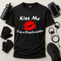 Kiss Me I'm a Deplorable Funny Eleciton 2016 Cooling Performance Crew T-Shirt