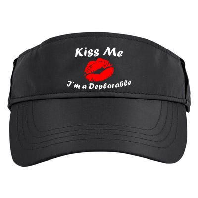 Kiss Me I'm a Deplorable Funny Eleciton 2016 Adult Drive Performance Visor