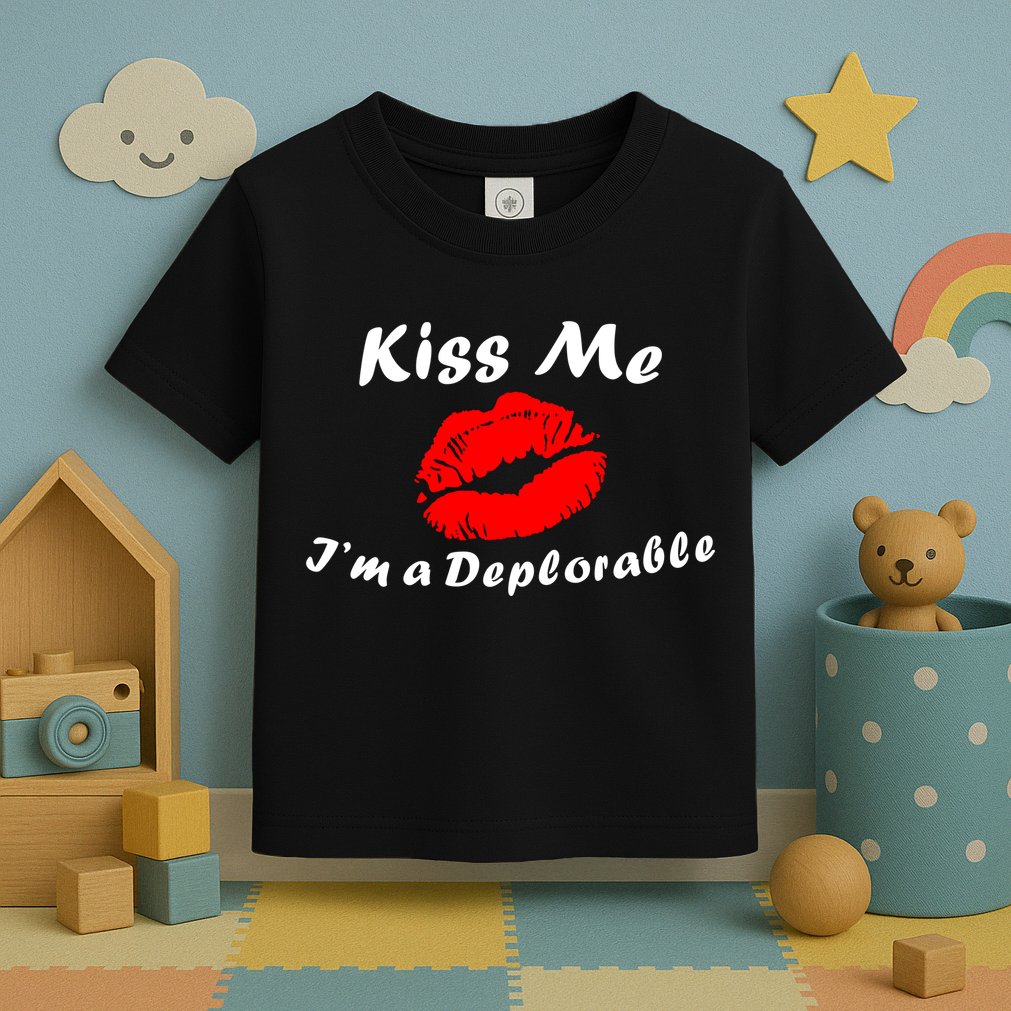 Kiss Me I'm a Deplorable Funny Eleciton 2016 Toddler T-Shirt