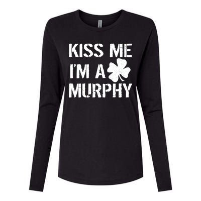 Kiss Me I'm A Murphy St. Patrick's Day Womens Cotton Relaxed Long Sleeve T-Shirt