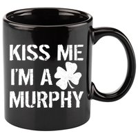 Kiss Me I'm A Murphy St. Patrick's Day 11oz C Handle Ceramic Mug