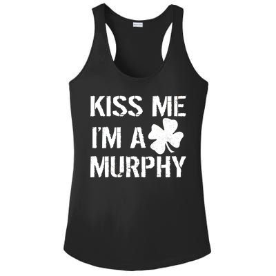 Kiss Me I'm A Murphy St. Patrick's Day Ladies PosiCharge Competitor Racerback Tank