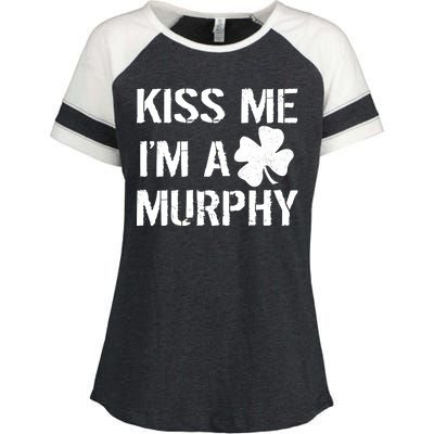 Kiss Me I'm A Murphy St. Patrick's Day Enza Ladies Jersey Colorblock Tee