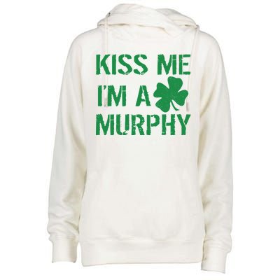 Kiss Me I'm A Murphy St. Patrick's Day Womens Funnel Neck Pullover Hood