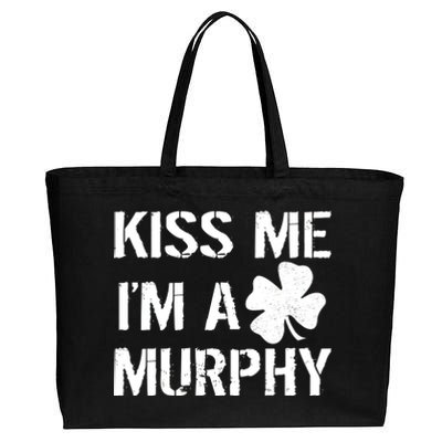 Kiss Me I'm A Murphy St. Patrick's Day Cotton Canvas Jumbo Tote