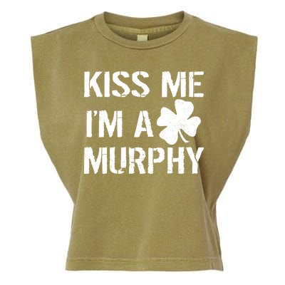 Kiss Me I'm A Murphy St. Patrick's Day Garment-Dyed Women's Muscle Tee