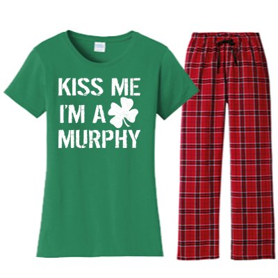 Kiss Me I'm A Murphy St. Patrick's Day Women's Flannel Pajama Set