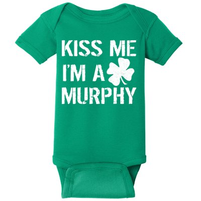 Kiss Me I'm A Murphy St. Patrick's Day Baby Bodysuit