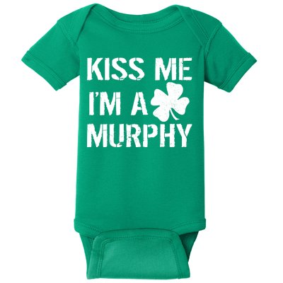 Kiss Me I'm A Murphy St. Patrick's Day Baby Bodysuit