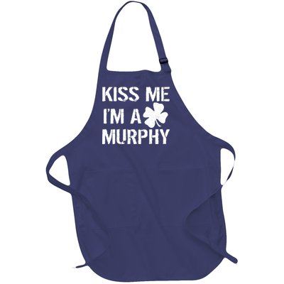 Kiss Me I'm A Murphy St. Patrick's Day Full-Length Apron With Pockets