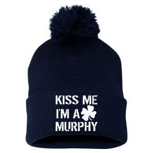 Kiss Me I'm A Murphy St. Patrick's Day Pom Pom 12in Knit Beanie