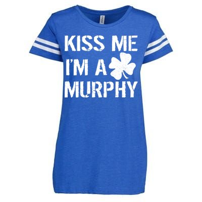 Kiss Me I'm A Murphy St. Patrick's Day Enza Ladies Jersey Football T-Shirt