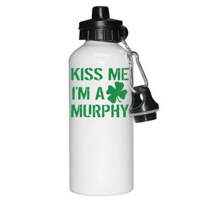 Kiss Me I'm A Murphy St. Patrick's Day Aluminum Water Bottle