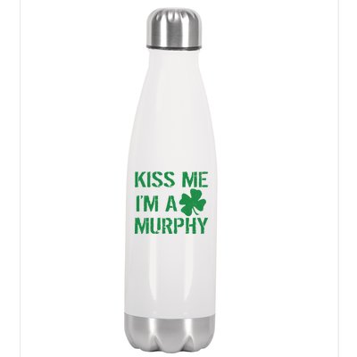 Kiss Me I'm A Murphy St. Patrick's Day Stainless Steel Insulated Water Bottle