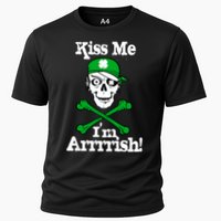 Kiss Me I'm Arrrish Pirate St. Patrick's Day Cooling Performance Crew T-Shirt