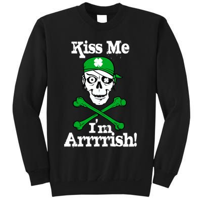 Kiss Me I'm Arrrish Pirate St. Patrick's Day Sweatshirt