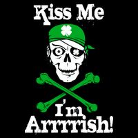 Kiss Me I'm Arrrish Pirate St. Patrick's Day Drawstring Bag