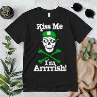 Kiss Me I'm Arrrish Pirate St. Patrick's Day Premium T-Shirt