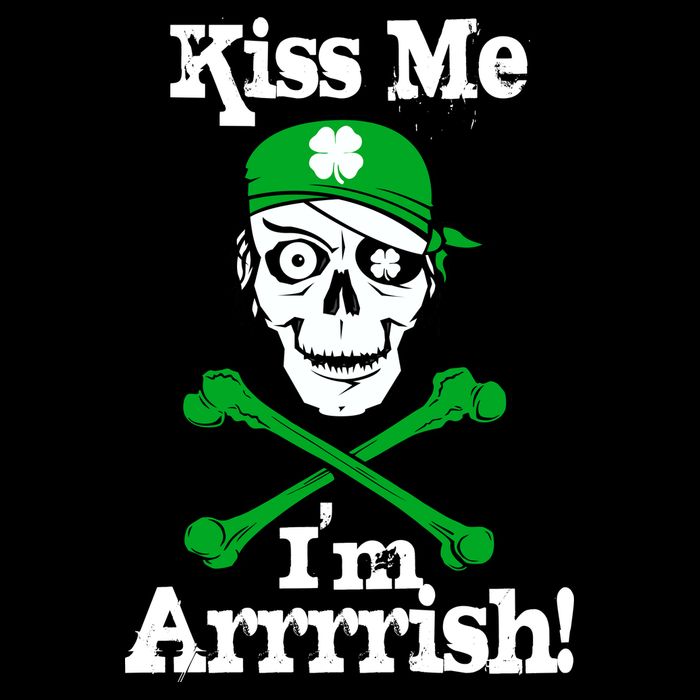 Kiss Me I'm Arrrish Pirate St. Patrick's Day Baby Bodysuit