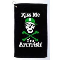 Kiss Me I'm Arrrish Pirate St. Patrick's Day Golf Towel