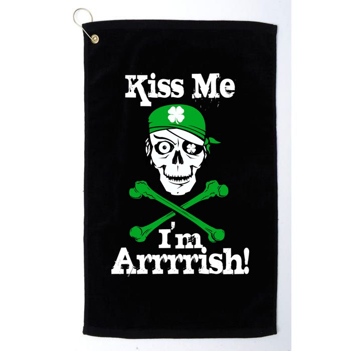 Kiss Me I'm Arrrish Pirate St. Patrick's Day Golf Towel