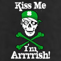 Kiss Me I'm Arrrish Pirate St. Patrick's Day Golf Towel