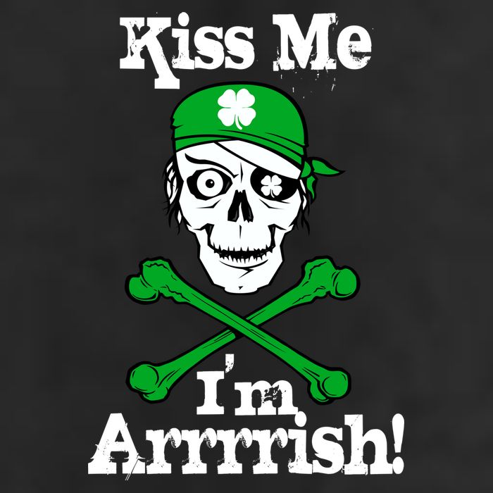 Kiss Me I'm Arrrish Pirate St. Patrick's Day Golf Towel