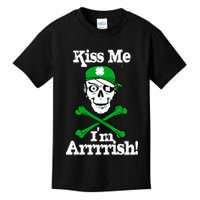 Kiss Me I'm Arrrish Pirate St. Patrick's Day Kids T-Shirt
