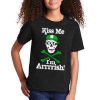Kiss Me I'm Arrrish Pirate St. Patrick's Day Kids T-Shirt